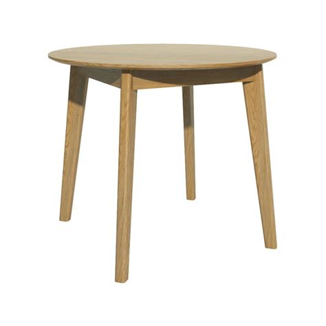 Scandic Oak Round Dining Table Retro Style Oak Furniture Uk