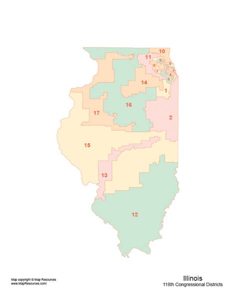 Illinois Map With 2022 Congressional Districts