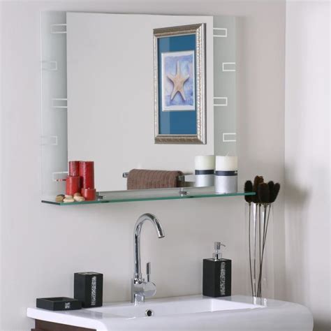 24 fabulous framed bathroom mirrors, title: Decor Wonderland 31.5-in Rectangular Frameless Bathroom ...