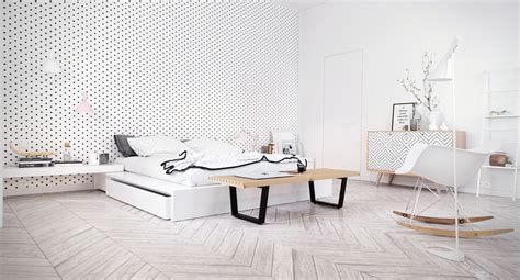 Scandinavian Bedroom Design Dominant With White Color Theme Roohome