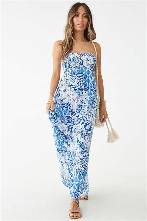 Paisley Print Smocked Cutout Maxi Dress Best Summer Dresses From