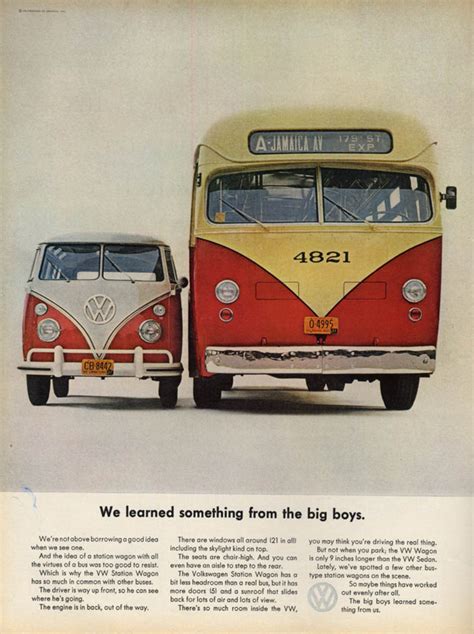 We Learned Something From The Big Boys Volkswagen Station Wagon Ad 1063 L
