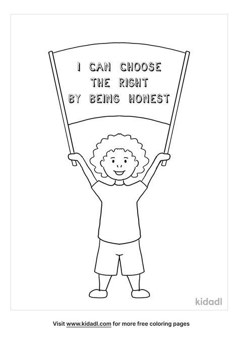 Honesty Coloring Pages For Kids