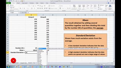 Maybe you would like to learn more about one of these? How To... Calculate Mean and Standard Deviation in Excel ...