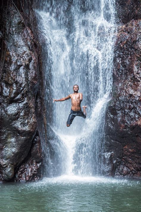 Matteo Colombo Photography Local Man Jumping Off A Waterfall Kadavu