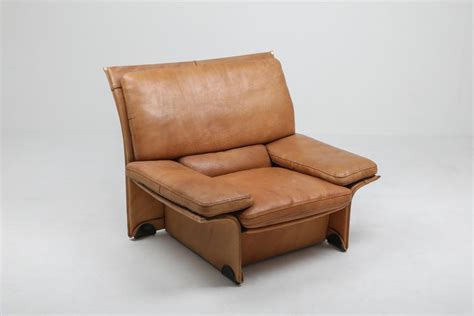 Furniture love featuring varied selection of vintage design and architect furniture. Mid-Century Modern Thick Camel Leather Club Chairs by ...