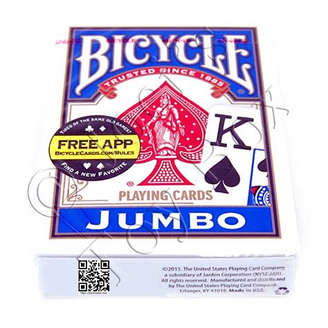 Bicycle Playing Cards Standard Size Jumbo Face Blue Joei
