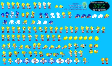 Super Sonic Custom Sprites 🔥mod Genats Styled Super Sonic Sprite