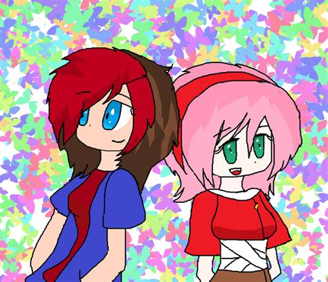 Sally Acorn And Amy Rose Human Versions By Audrelia On Deviantart