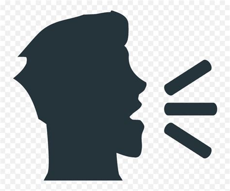 Speaking Head Emoji Clipart Person Is Speaking Emojispeaking Emoji