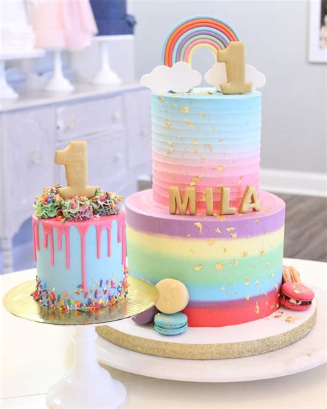 Rainbow Cake Toddler Birthday Cakes 1st Birthday Cakes Baby First