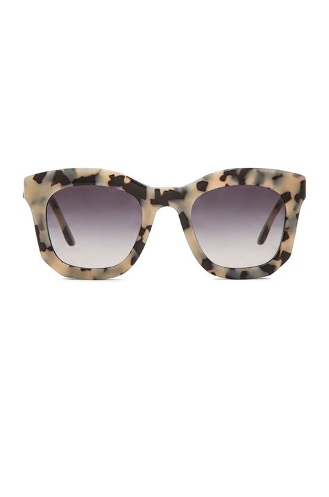 Stella Mccartney Square Sunglasses In Grey Havana Fwrd