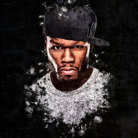 50 Cent Splatter Painting 50 Cent Rapper Art Hip Hop Art
