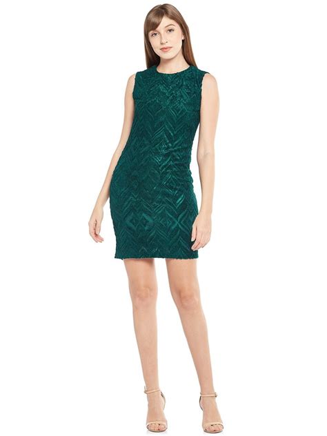 Green Sheath Mini Dress महिलाओं की डिजाइनर ड्रेस लेडीज डिजाइनर ड्रेस