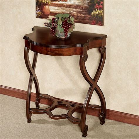 Ninan Regal Walnut Finished Wooden Console Table Wooden Console Table