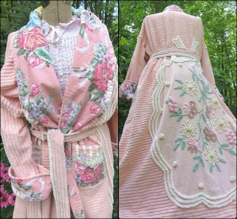 Vintage Chenille Robe Handmade By Fluffy Tufts Chenille Robe Vintage