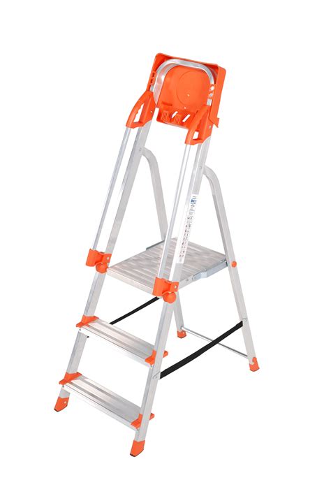 Trade En131 Professional Platform Step Ladder Twin Handrail And Tool