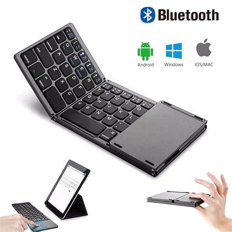 Jual Keyboard Lipat Wireless Bluetooth Touchpad Portable Keypad Folding