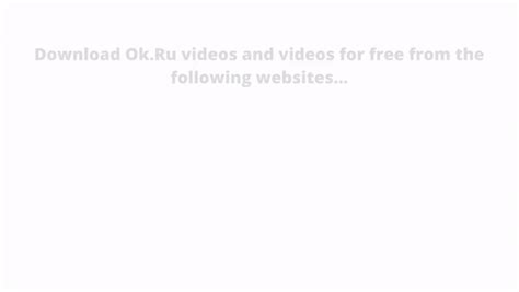 Ok Ru Video Downloader Davapps