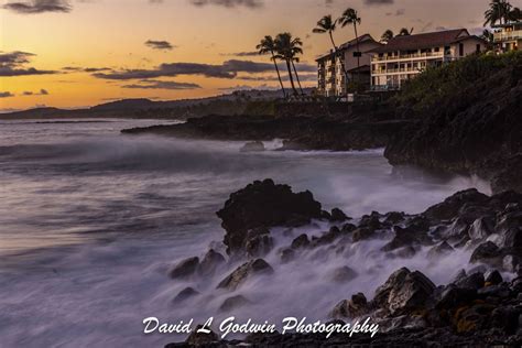 Kauai Sunset At Poipu Beach 2 David L Godwin Photography