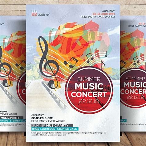 Electro Dance Music Concert Flyer Template Download On Pngtree