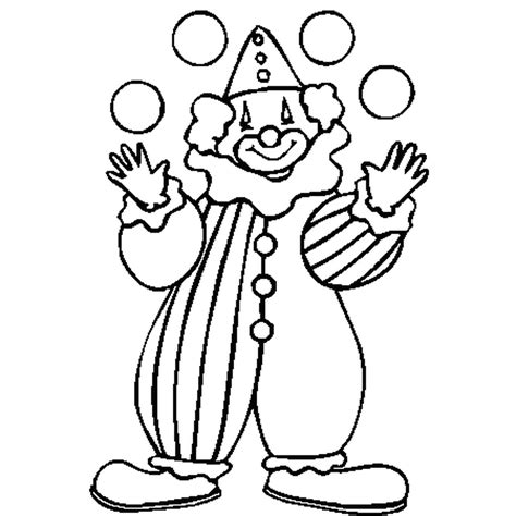 Coloriage clown d anniversaire avec des ballons et un g¢teau. Coloriage De Clown Gratuit A Imprimer