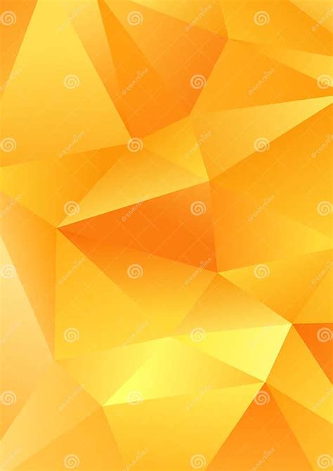 Polygonal Triangle Shapes Vector Abstract Yellow Background Template