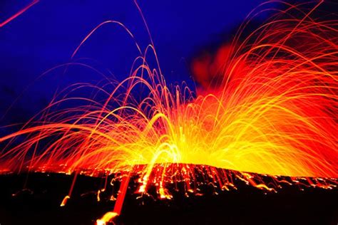 Nature Collides As Hot Lava Flows Into The Cool Ocean