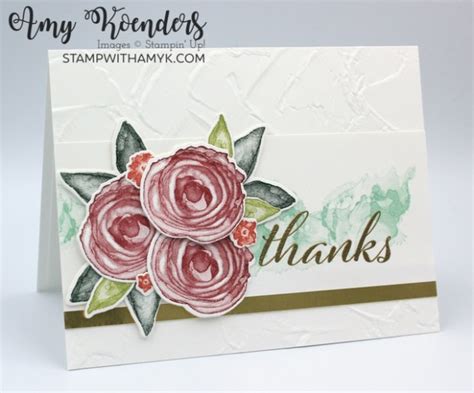 Stampin Up Artistically Inked Thank You Card For Sunday Stamps