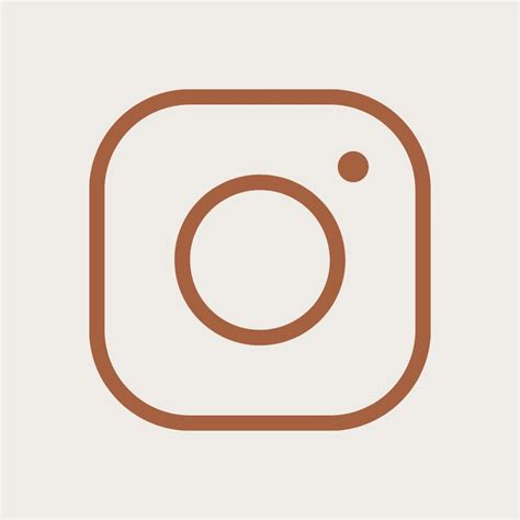 IOS Instagram App Icon Cover Color Light Grey And Red Brown