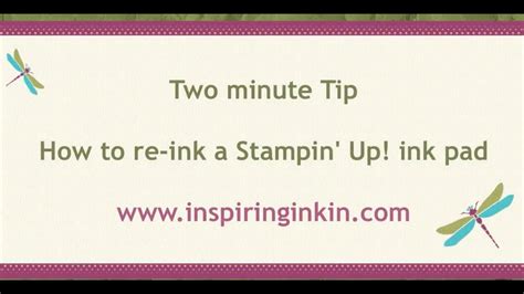 How To Re Ink A Stampin Up Ink Pad Youtube