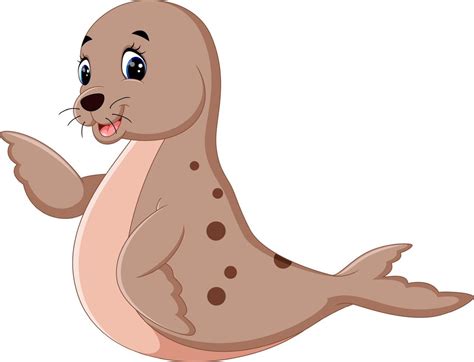 Illustration Of Cute Seal Cartoon 7915405 Vector Art At Vecteezy