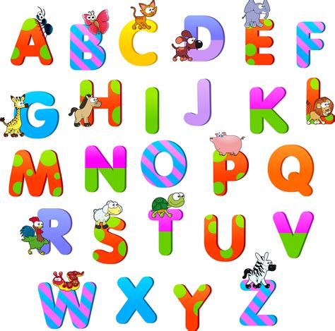 Cartoon Small Letters Alphabet