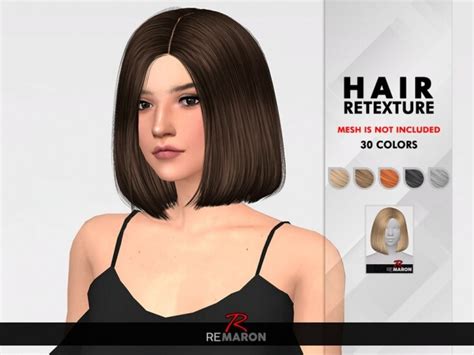 Fleur Hair Retexture By Remaron Sims 4 Hair
