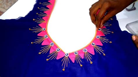 Easy To Create Grand Embroidery Blouse Design For Embroidery Saree