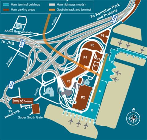 Or Tambo International Airport Parking Map Or Tambo International