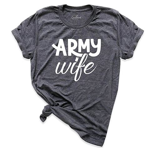 Army Wife Shirt For Women Proud Military Wife Army Veteran Wife Short Sleeve T