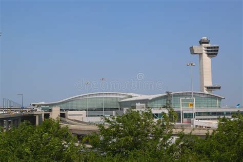 Delta Airline Terminal 4 And Air Traffic Control Tower At John F