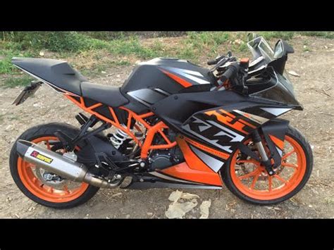 Zu den änderungen gehört eine vergrößerte bremsscheibe vorne. KTM RC 125 Powerparts Akrapovic Walk Around + Sound - YouTube