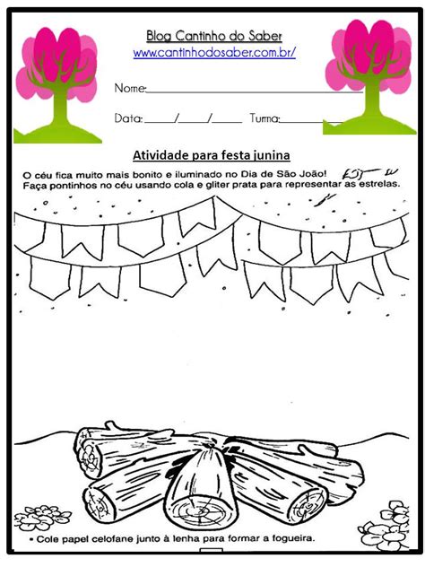 Atividades Festa Junina Educa O Infantil Para Imprimir Folha