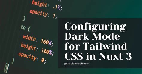 Configuring Dark Mode For Tailwind Css In Nuxt Gonzalo Hirsch Hot Sex Picture