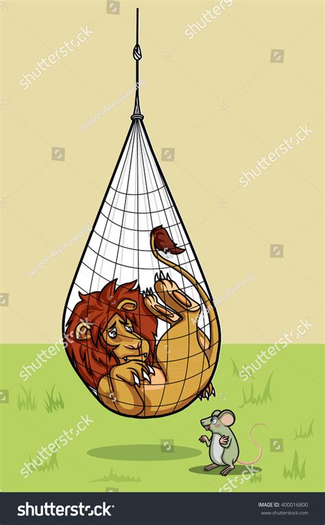 Lion In Trap Stock Vector Illustration 400016800 Shutterstock