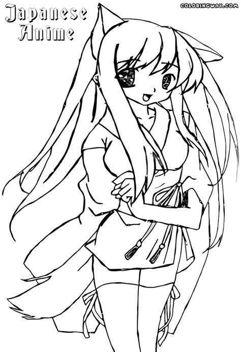 Japanese Anime coloring pages | Coloring pages to download and print