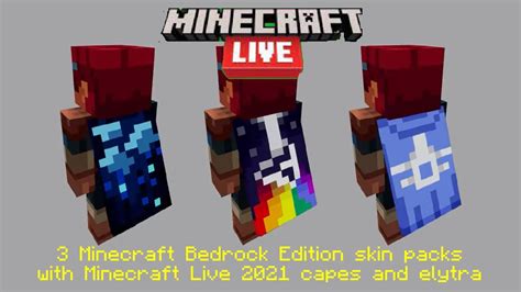 Minecon 2021 Capes Minecraft Mobile Capes Skin Packs For Bedrock