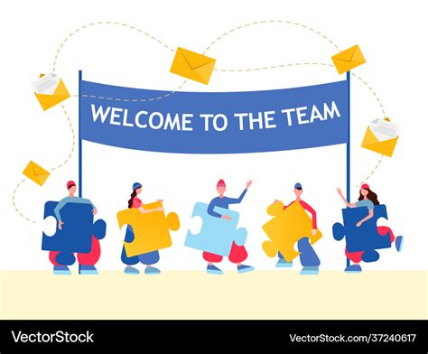 Welcome To Team Concept Royalty Free Vector Image