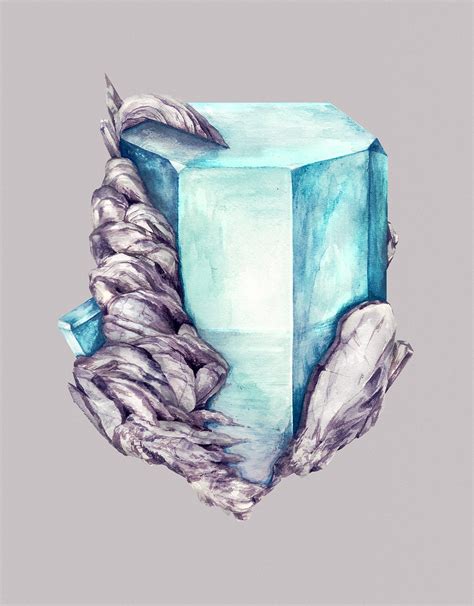 Mineral Admiration Watercolor Paintings Of Crystals By Karina Eibatova