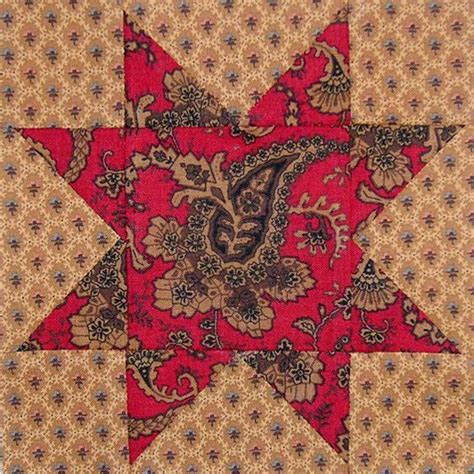 Star By Becky Brown A Foulard Print In The Center Square And Red Points