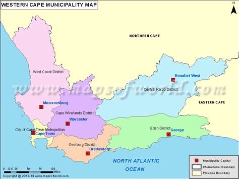 Western Cape Map Municipalities In Western Cape South Africa
