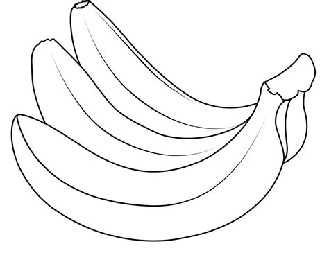 Banana Fruit Coloring Pages For Students Educative Printable Fruit