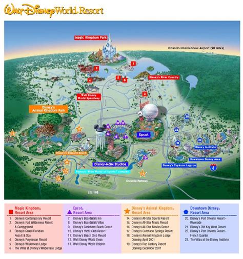 Orlando Florida Theme Parks Map Printable Maps